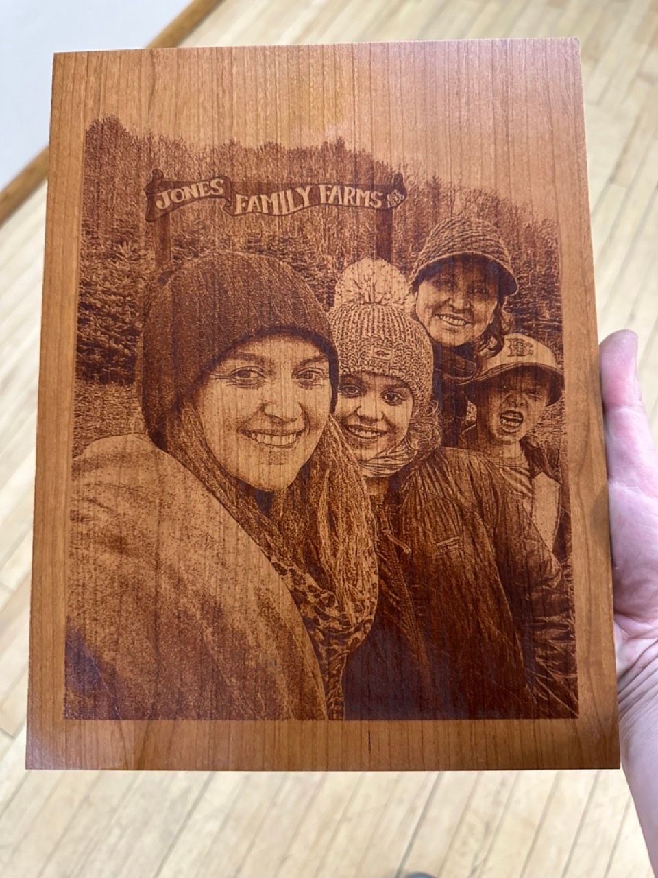 Laser cut and etched work by Proto.Hub